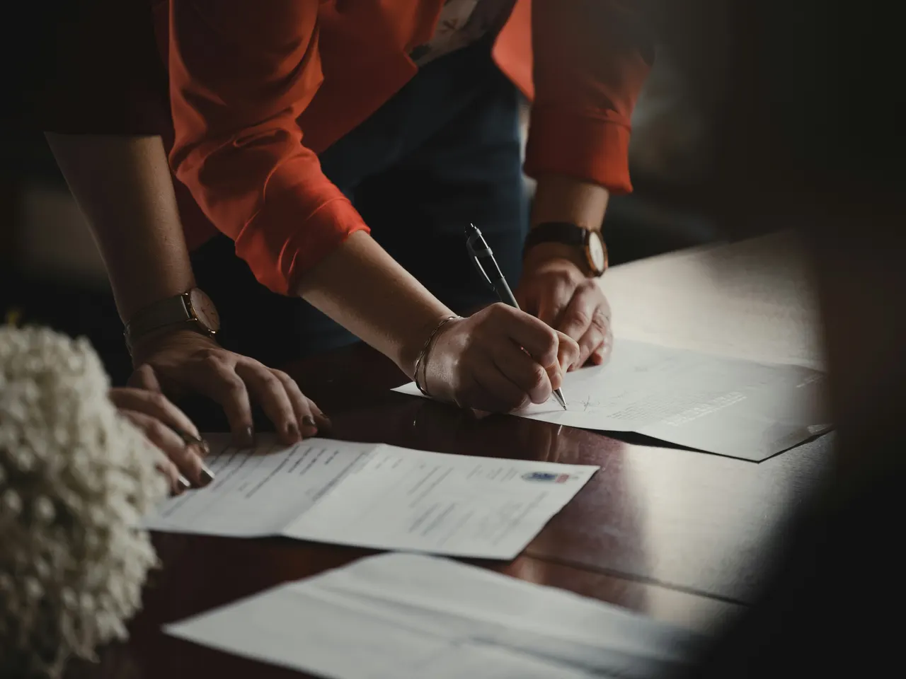 Reviewing and signing company documents